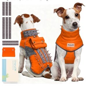 Spiked dog vest Small Industrial-Strength cut bite-proof Armor Predators attacks